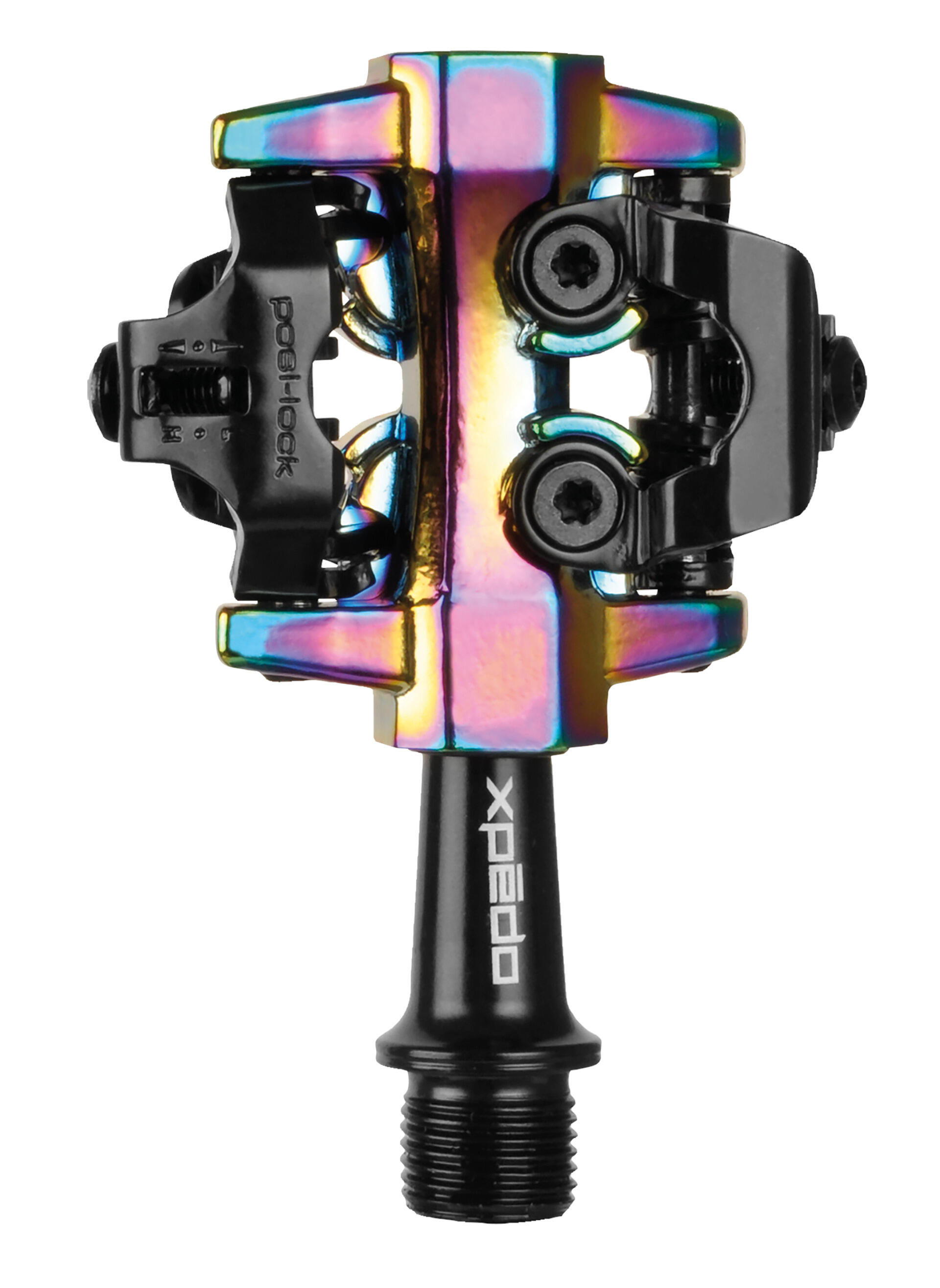 XPEDO Pedale Clipless CXR, 9/16", XPT bifacciale, chiazze di petrolio