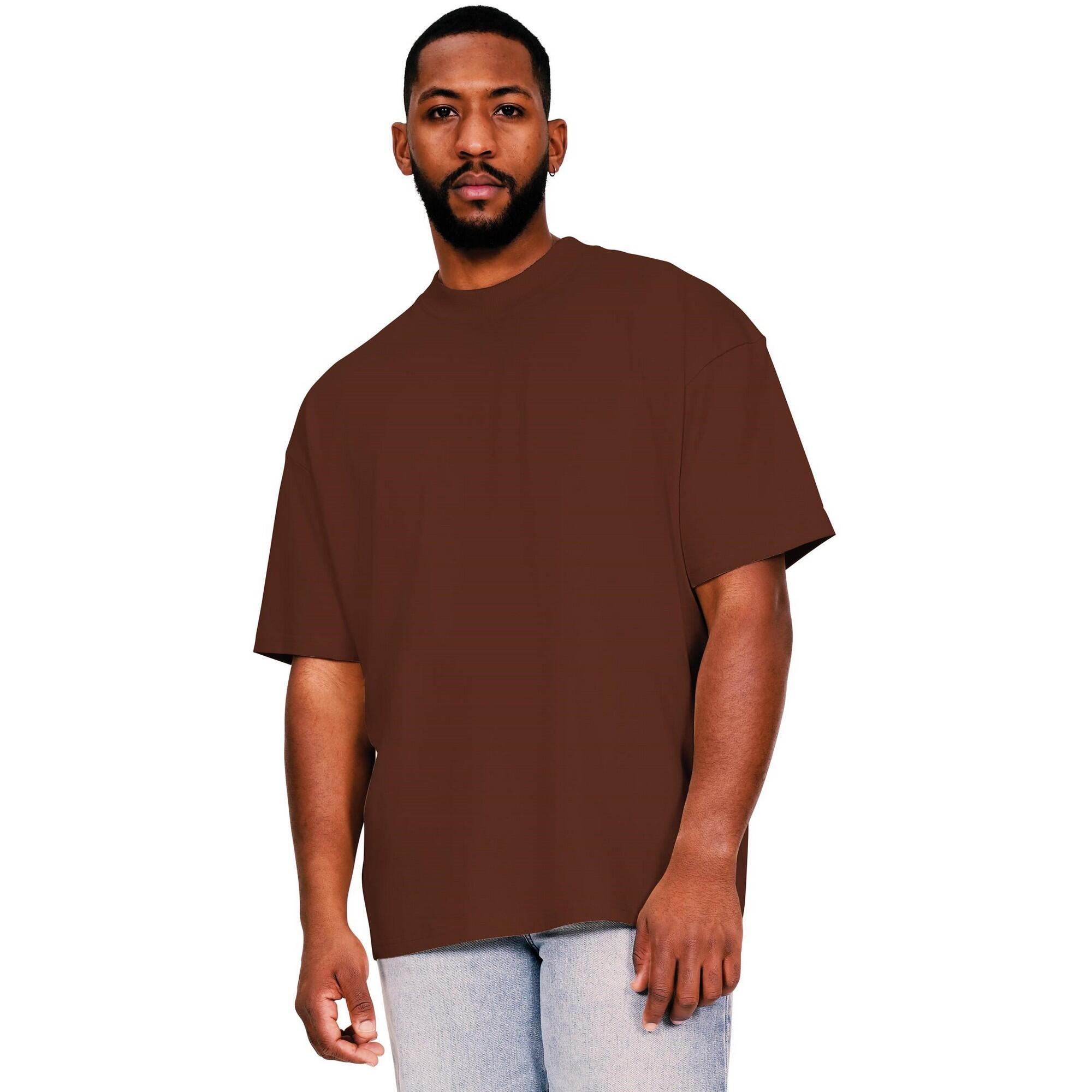 Casual Classics Mens Ringspun Cotton Extended Neckline Oversized T-Shirt