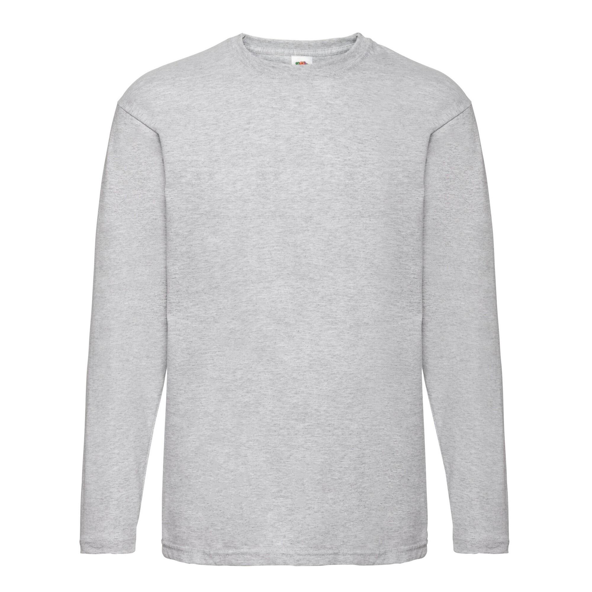 Fruit of the Loom Mens Valueweight Heather Long-Sleeved T-Shirt