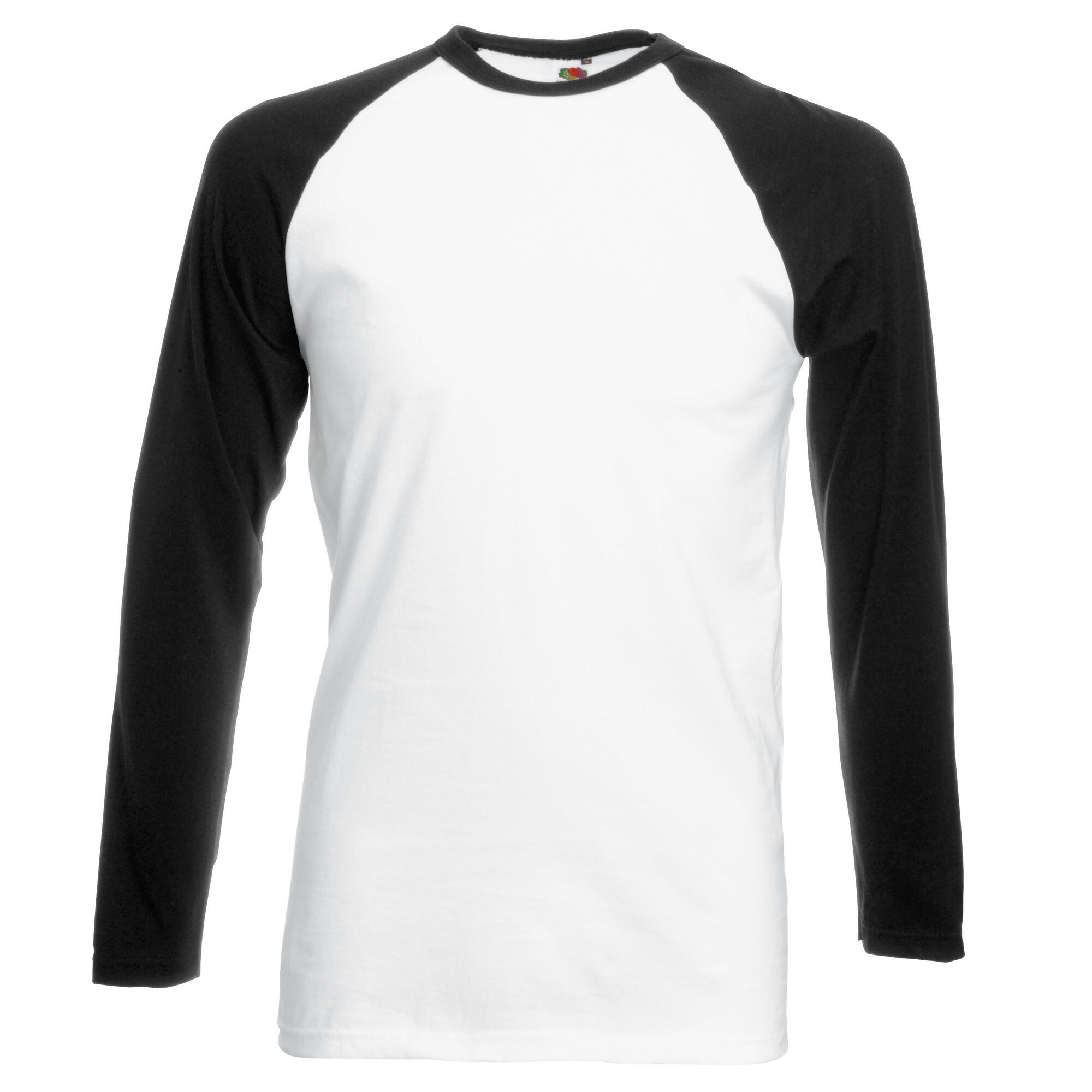 Fruit Of The Loom Mens Long Sleeve Baseball T-Shirt