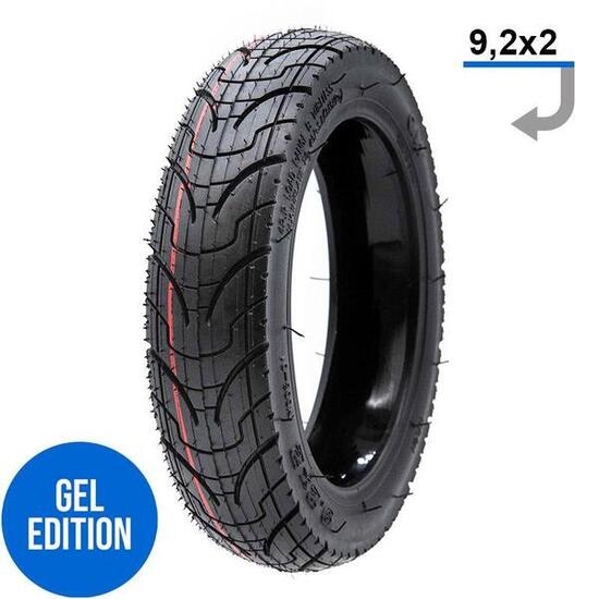 Neumático gel tubeless para patinete eléctrico Ewheel Negro 9x2-6'1" para Xiaomi