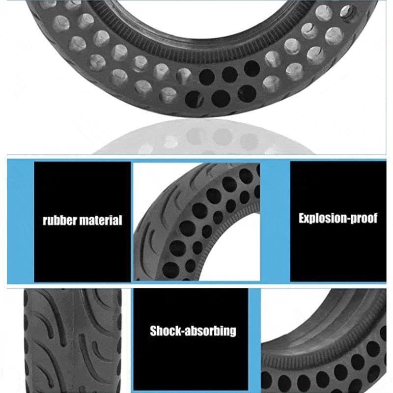 Rueda Maciza Perforada para Patinete Eléctrico Ewheel Negro 10x2,125" 2/5