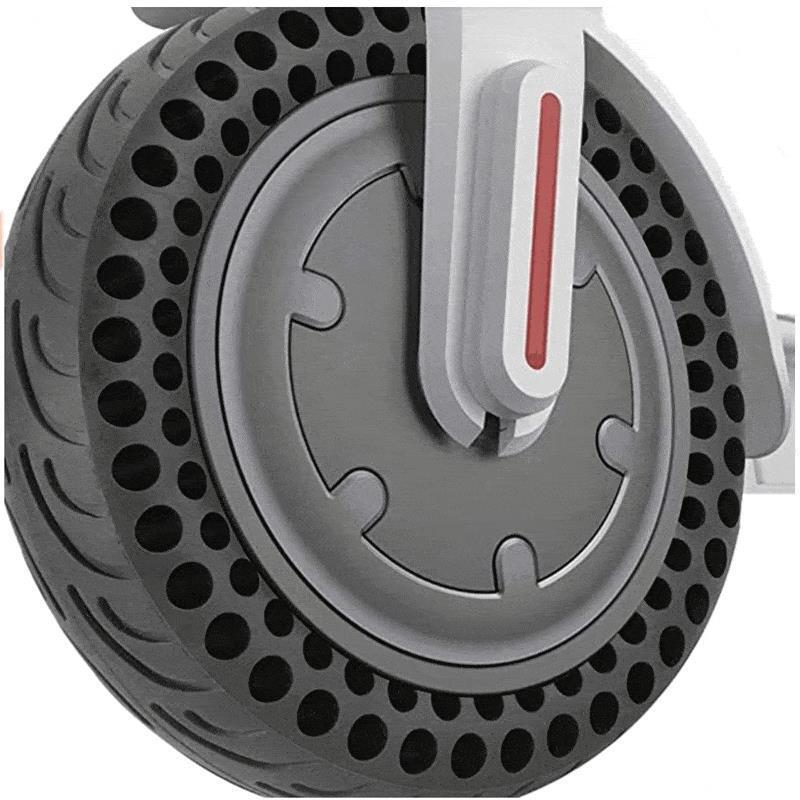 Rueda Maciza Perforada para Patinete Eléctrico Ewheel Negro 10x2,125" 4/5