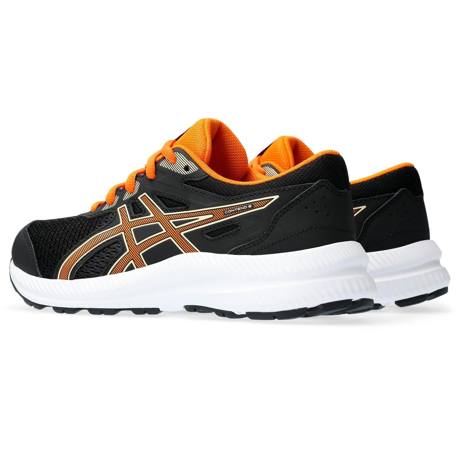 Calcado De Corrida Crianças - ASICS Contend 8 GS -Black/Bright Orange 6/7