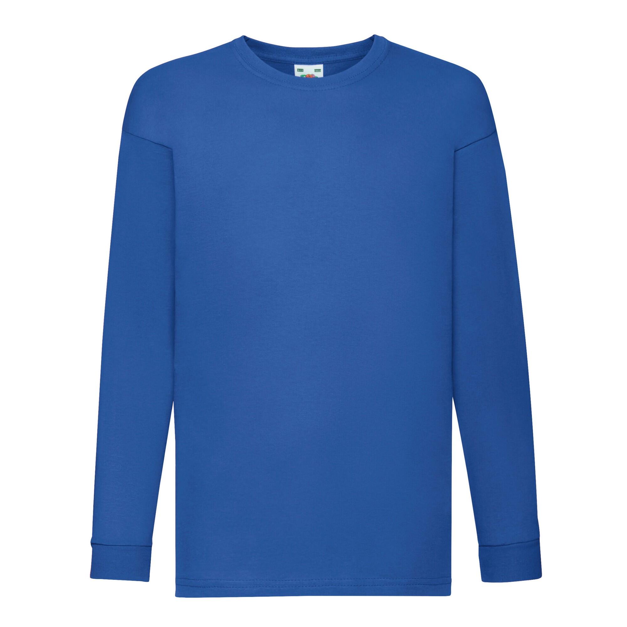 Fruit of the Loom Childrens/Kids Valueweight Plain Long-Sleeved T-Shirt