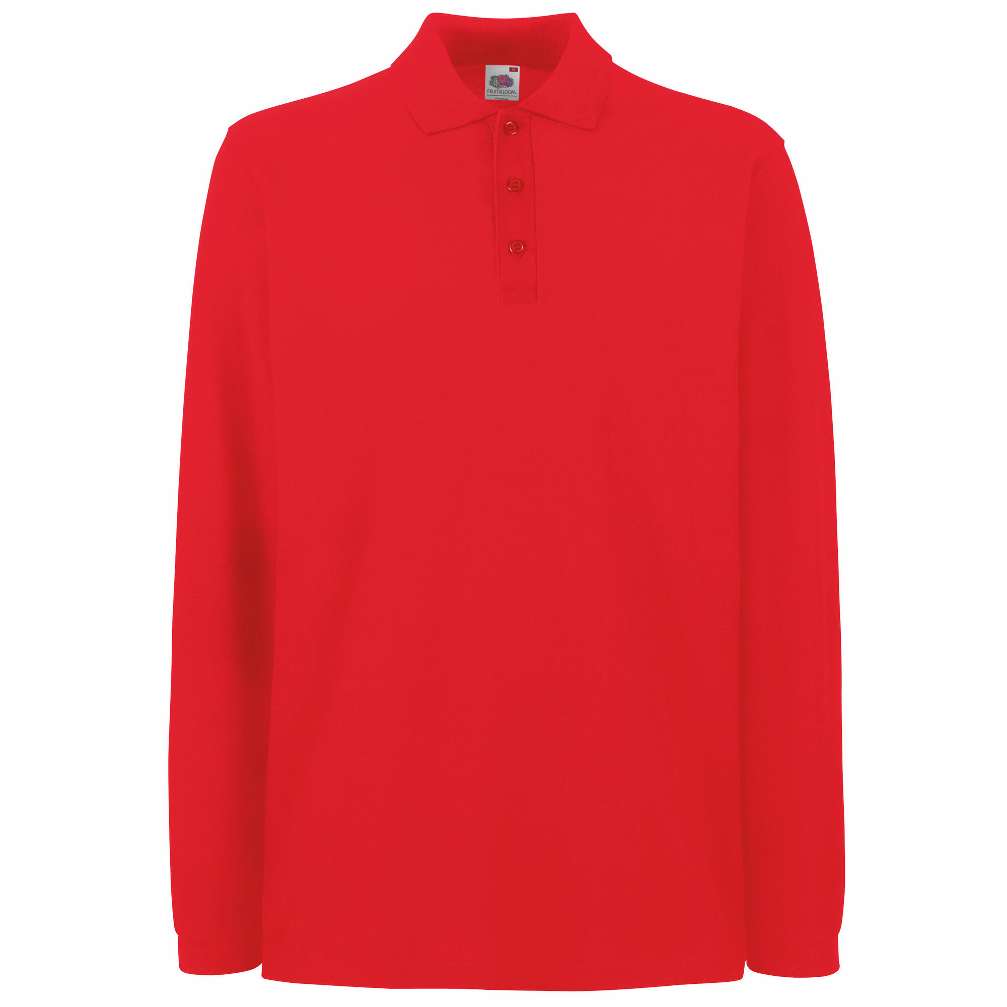 Fruit Of The Loom Mens Premium Long Sleeve Polo Shirt