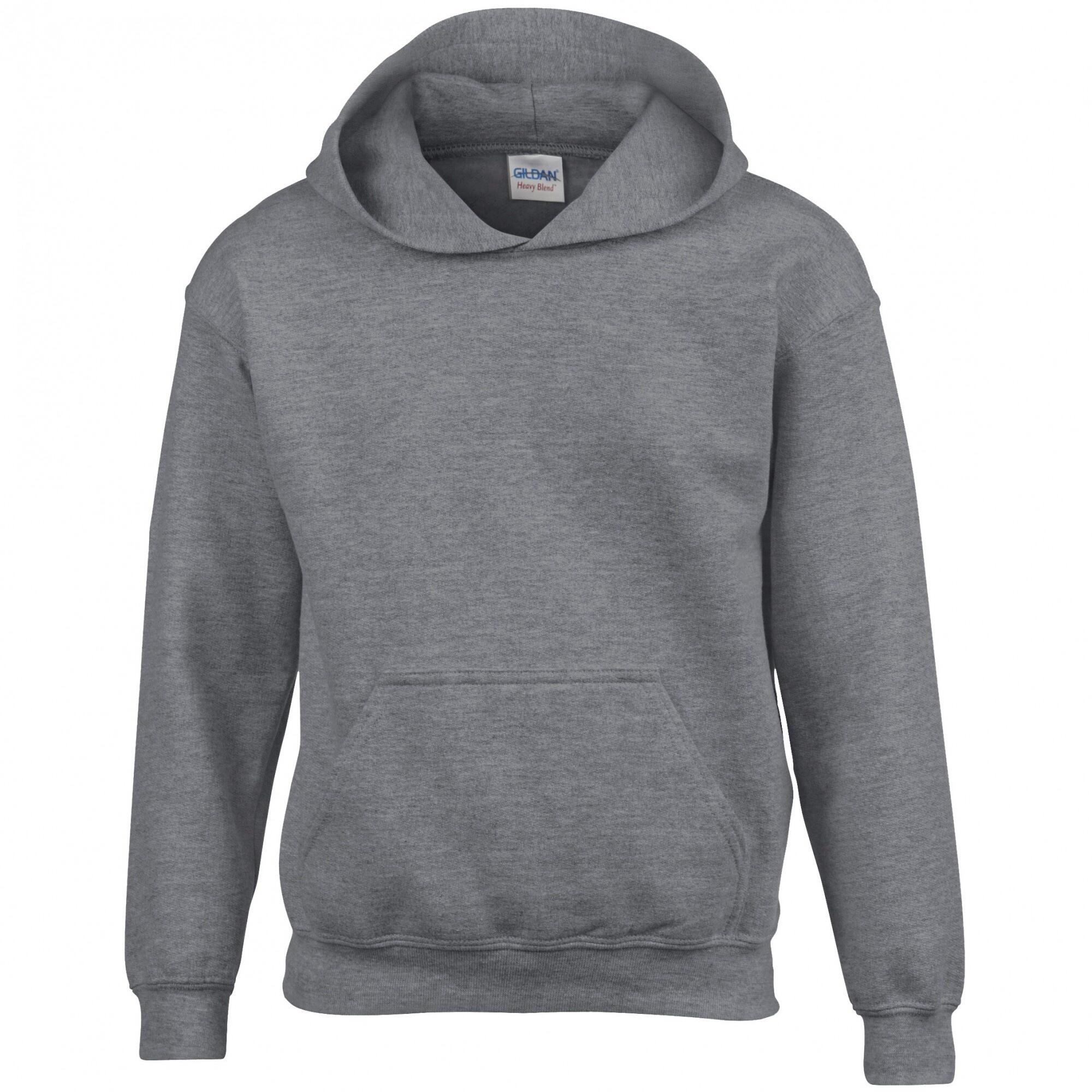 Gildan Heavy Blend Childrens Unisex Hooded Sweatshirt Top / Hoodie