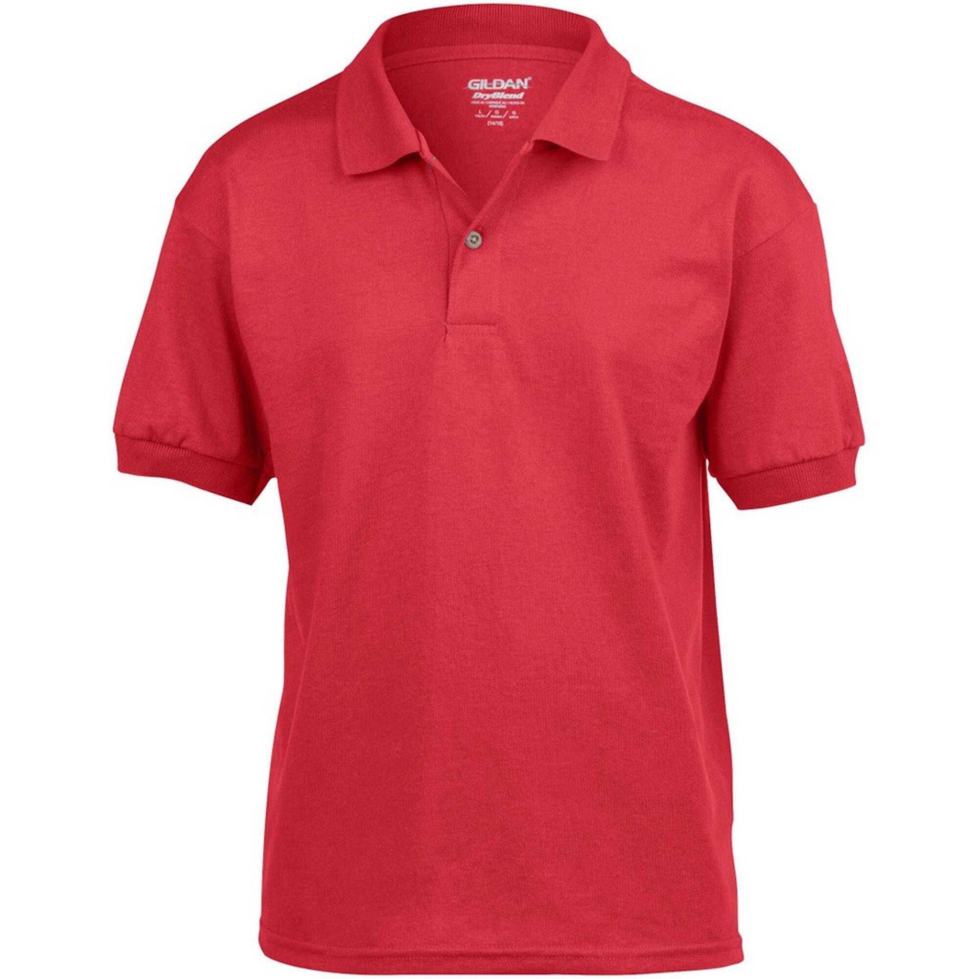 Gildan DryBlend Childrens Unisex Jersey Polo Shirt (Pack Of 2)