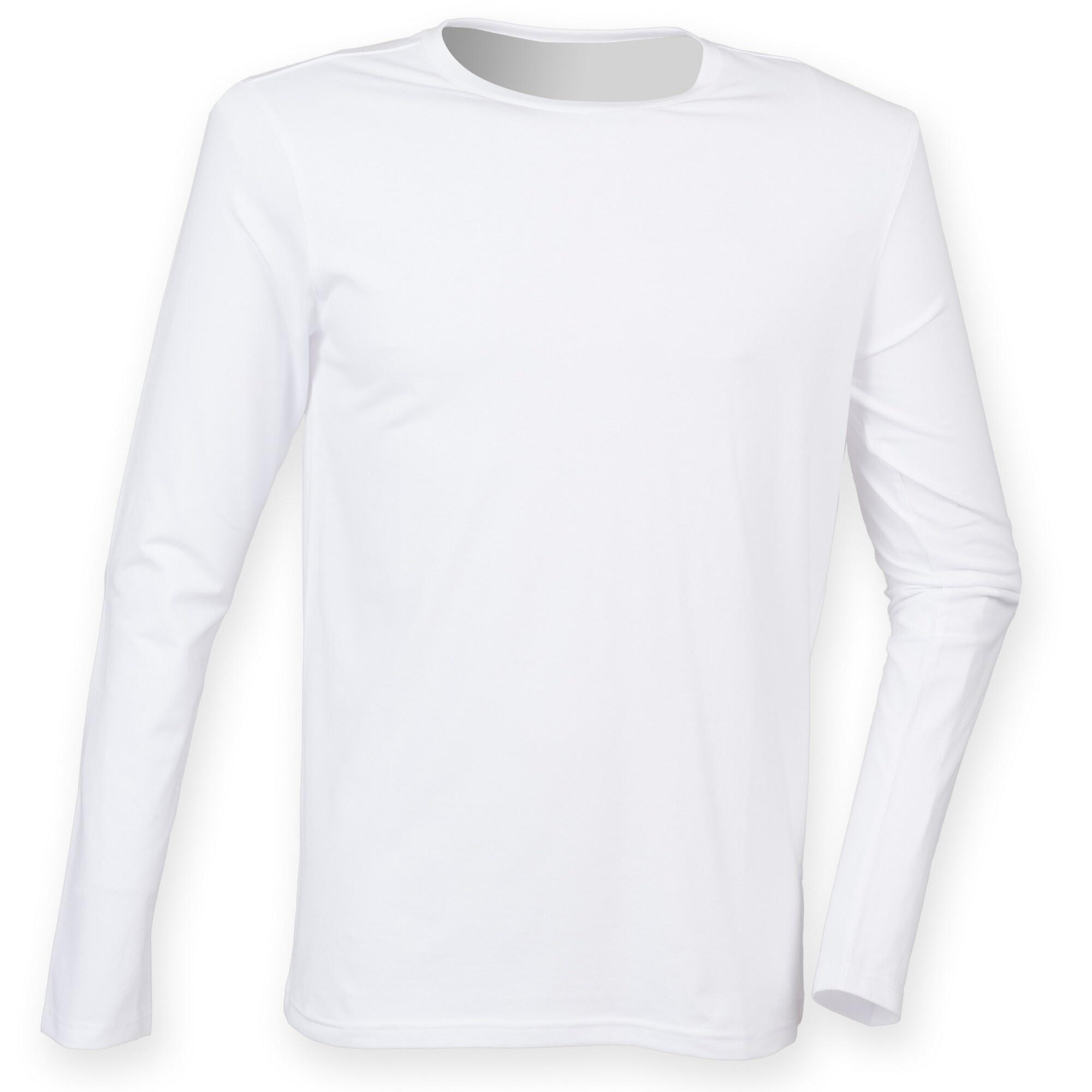 Skinnifit Mens Feel Good Long Sleeved Stretch T-Shirt