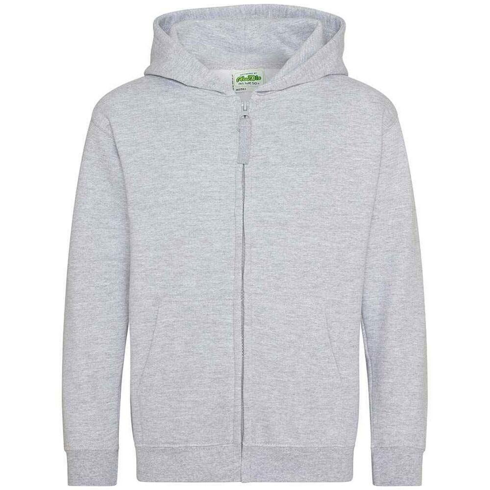 Awdis Childrens/Kids Heather Full Zip Hoodie