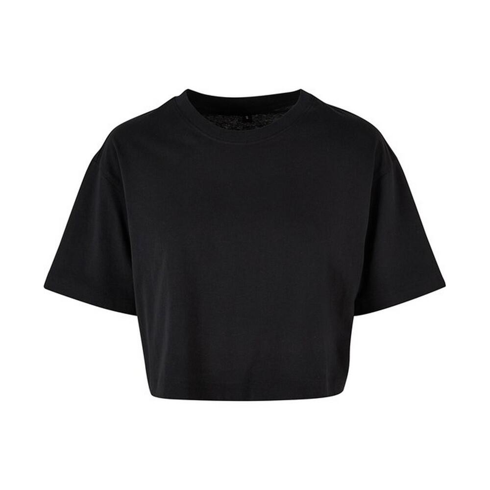 Build Your Brand Womens/Ladies Oversized Short-Sleeved Crop Top