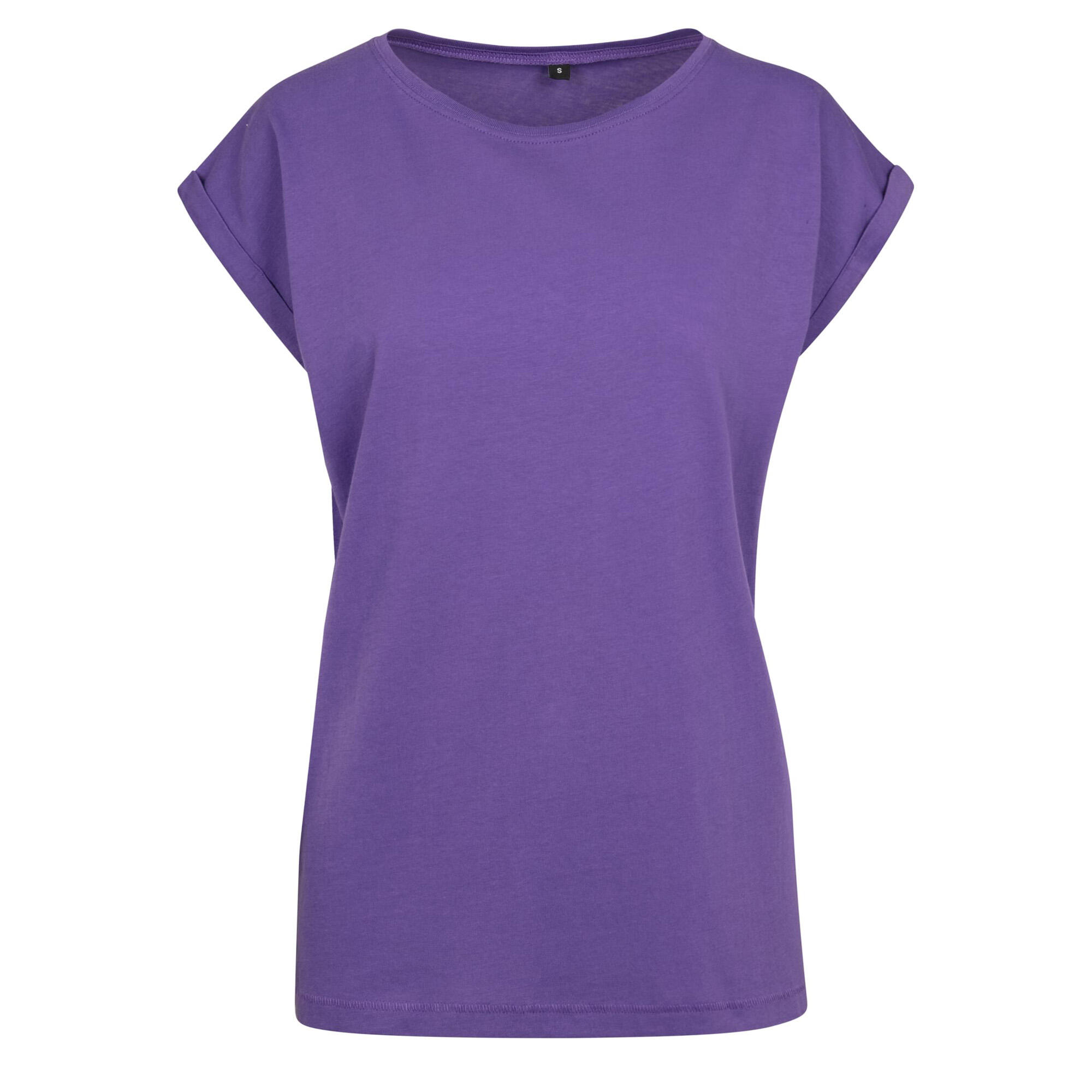 Build Your Brand Womens/Ladies Extended Shoulder T-Shirt