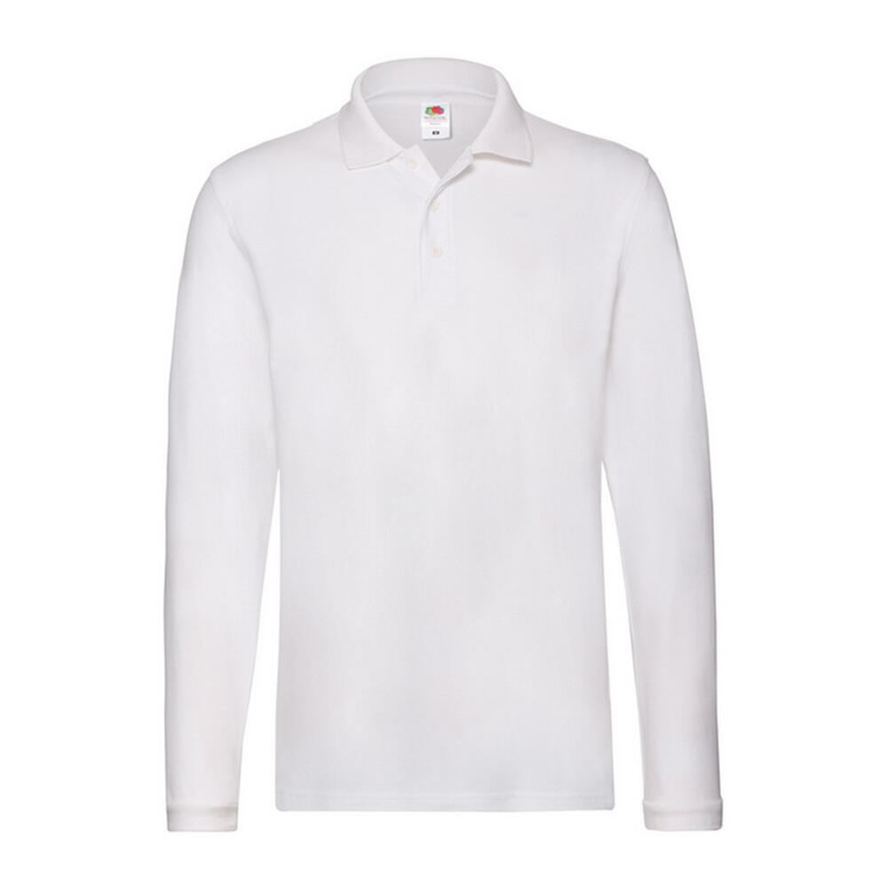 Fruit of the Loom Mens Cotton Pique Long-Sleeved Polo Shirt