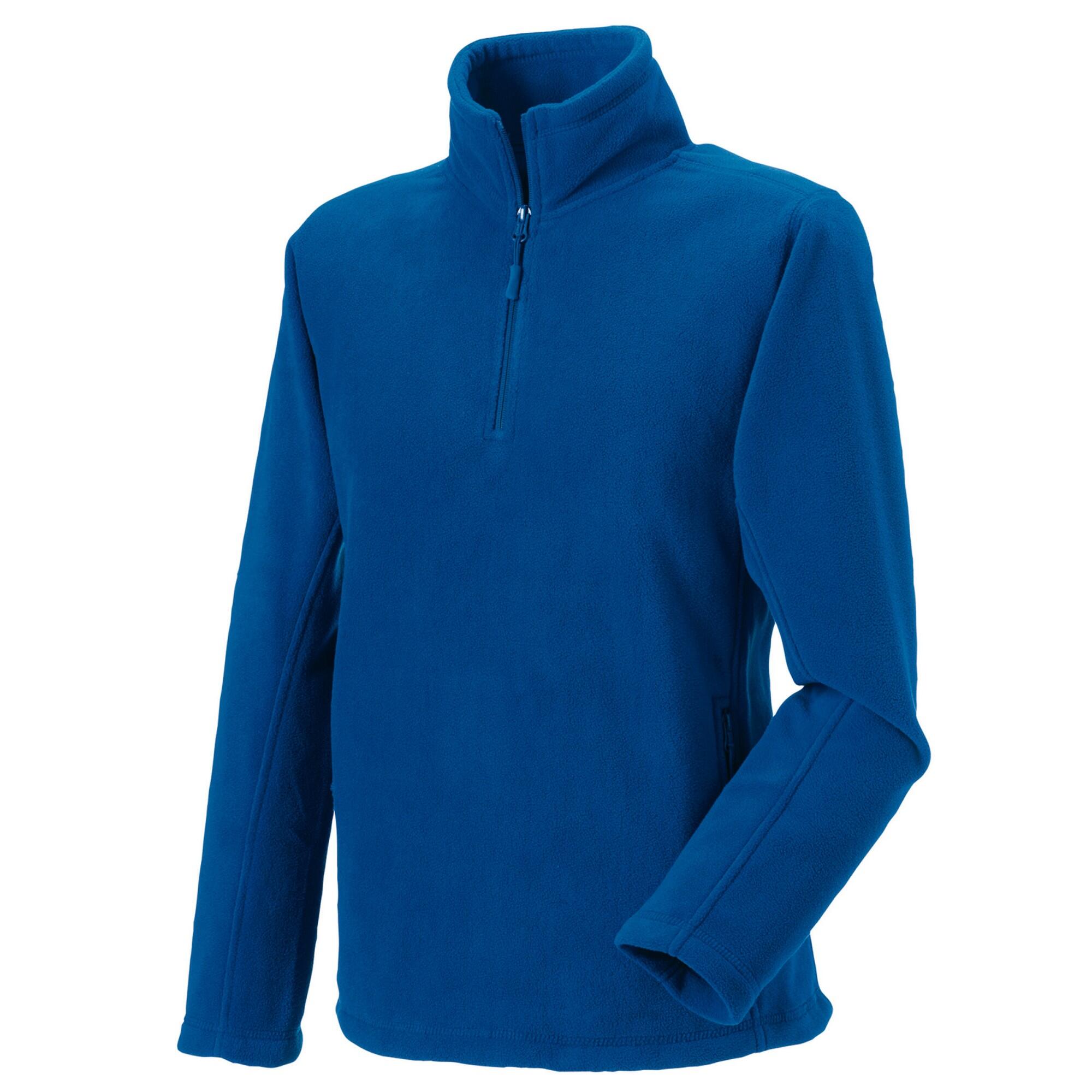 Russell Mens Quarter Zip Fleece Top