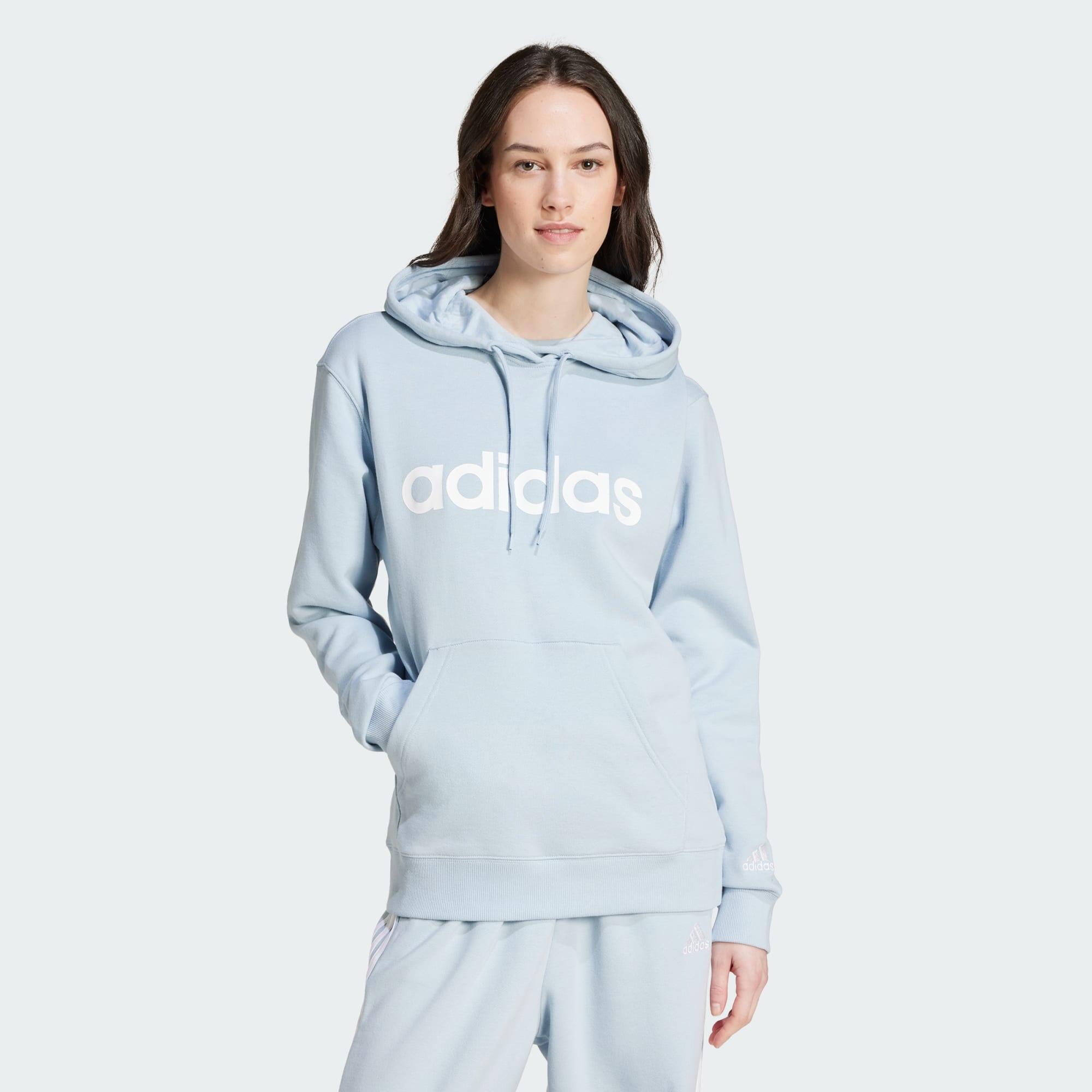 Adidas - Hoodie Essentials Linear - Sweat-shirt - Bleu - S - Decathlon