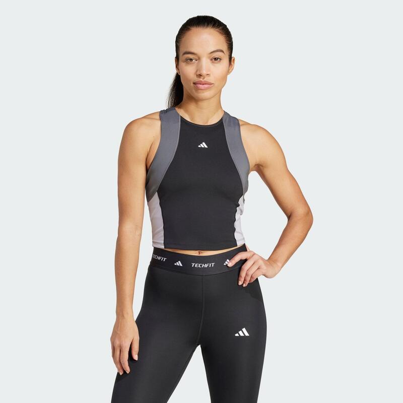 Débardeur court de training Techfit Colorblock