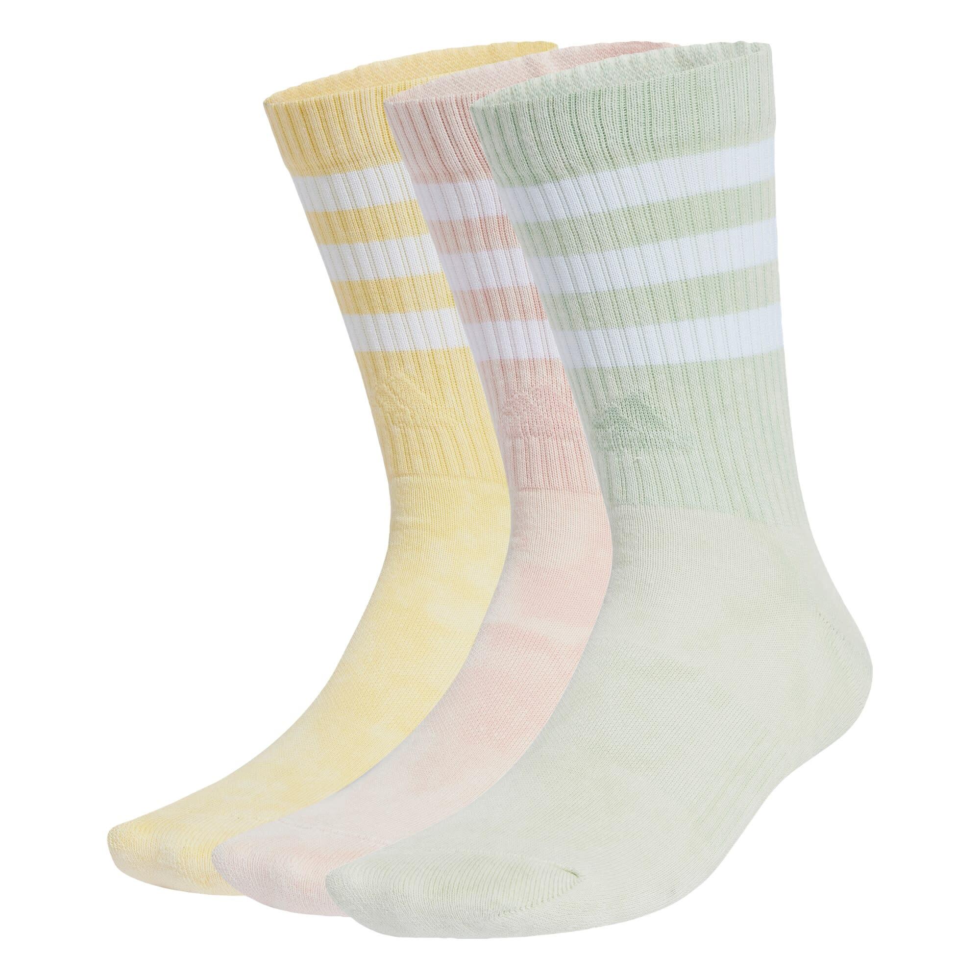 Washed-out 3-Stripes mid-calf socks (3 pairs)