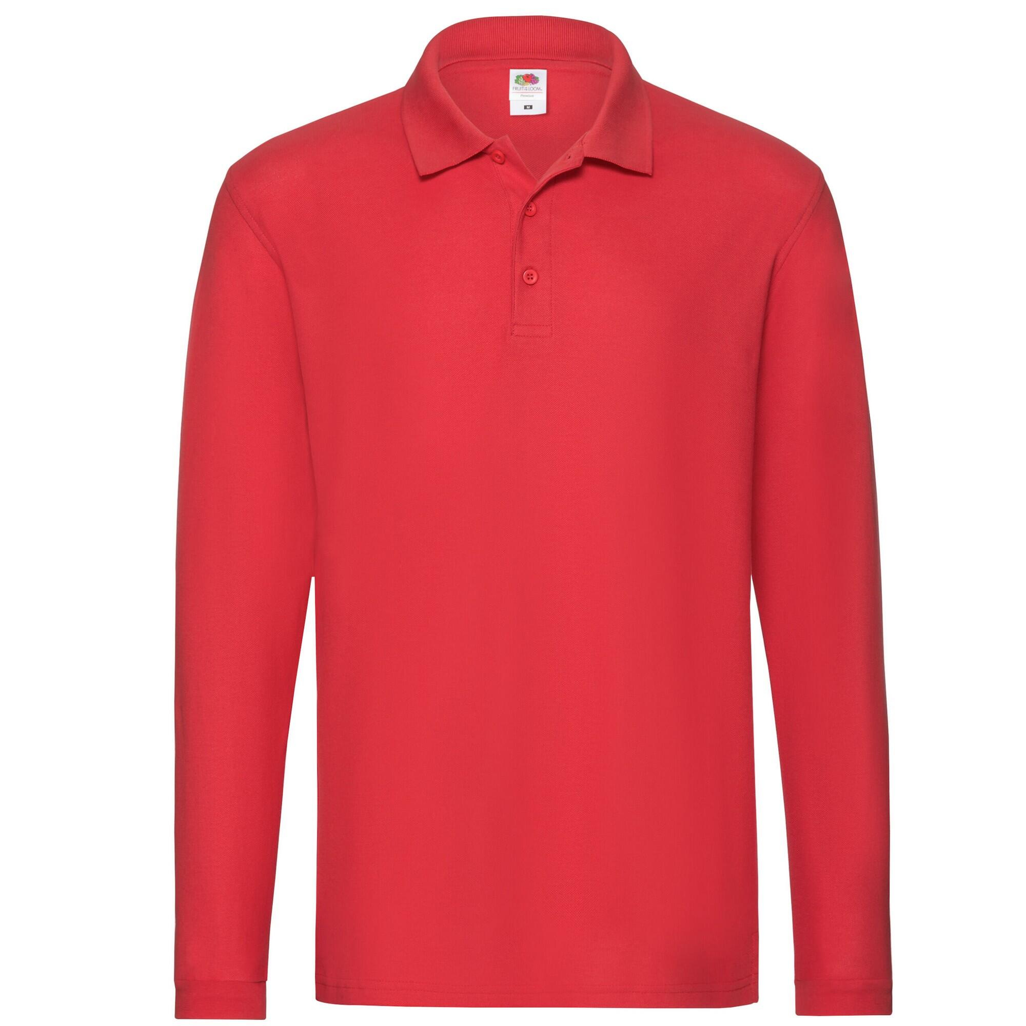 Fruit of the Loom Mens Premium Pique Long-Sleeved Polo Shirt