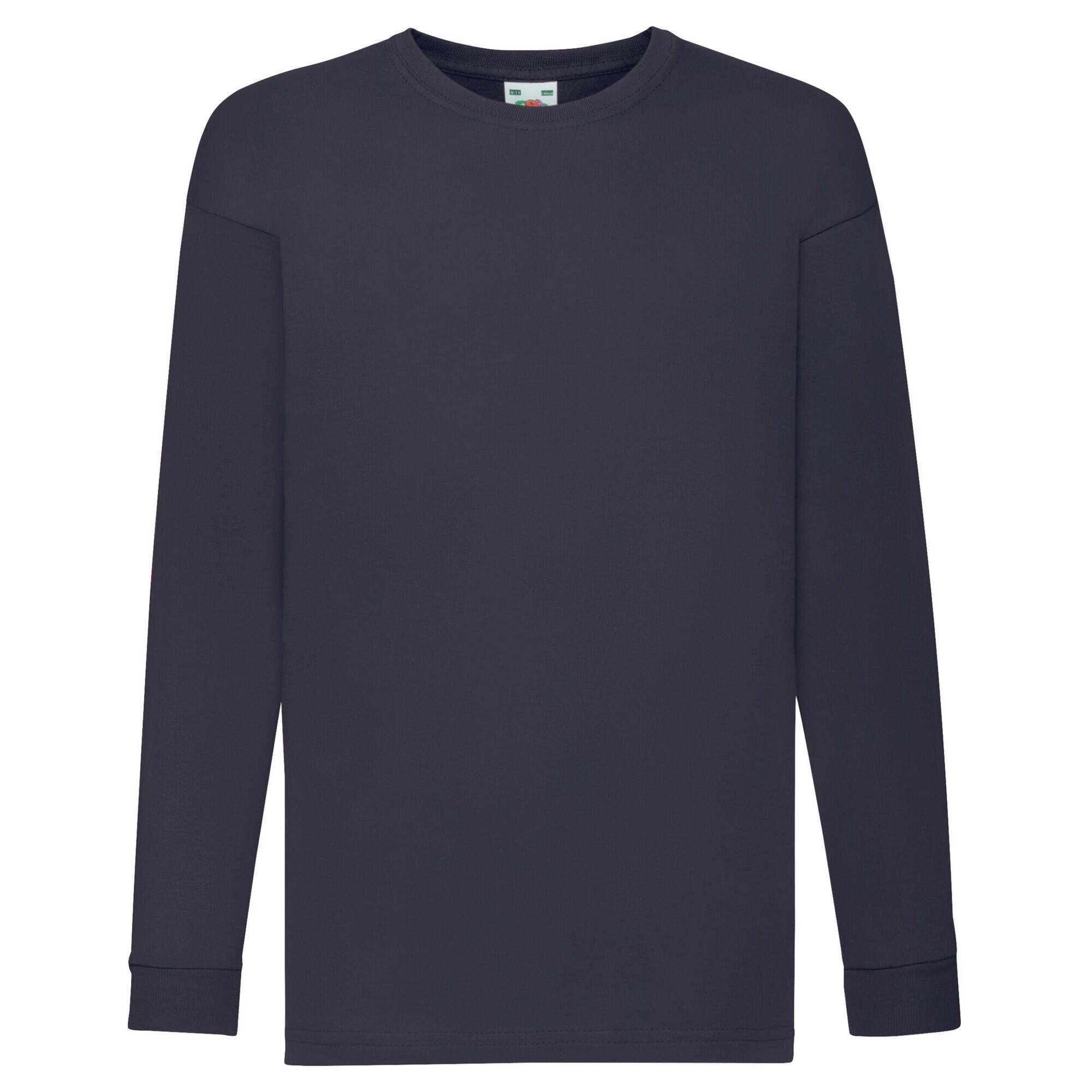Fruit of the Loom Childrens/Kids Valueweight Plain Long-Sleeved T-Shirt