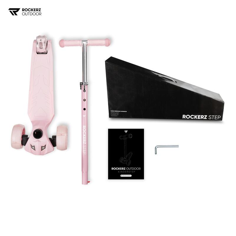 Rockerz Step - Monopattino per bambini con ruote da discoteca - colore rosa