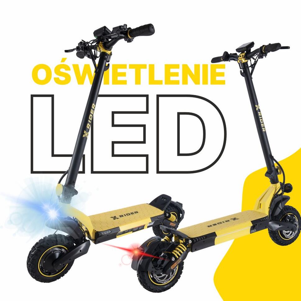 Hulajnoga elektryczna XRIDER F10Pro Aplikacja KERS 2x1400W PEAK bateria 18.2 Ah