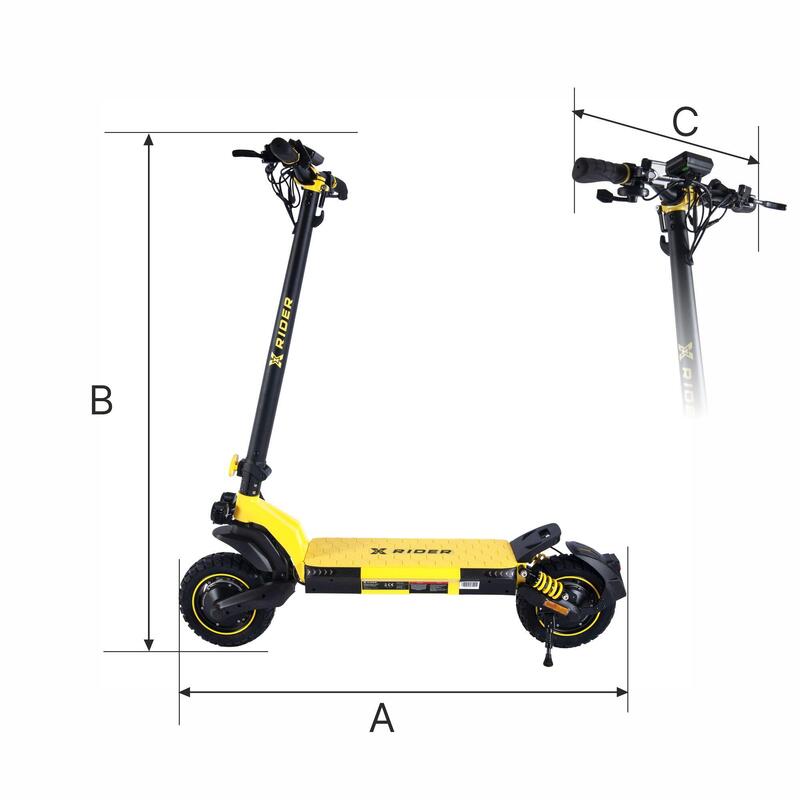Hulajnoga elektryczna XRIDER F10Pro Aplikacja KERS 2x1400W PEAK bateria 18.2 Ah