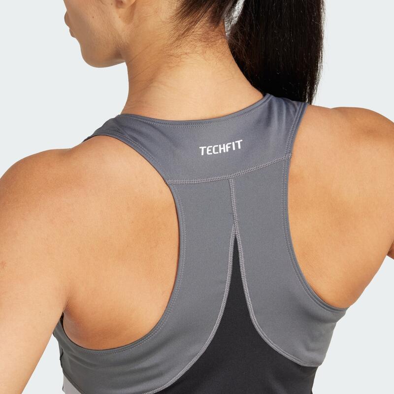 Débardeur court de training Techfit Colorblock