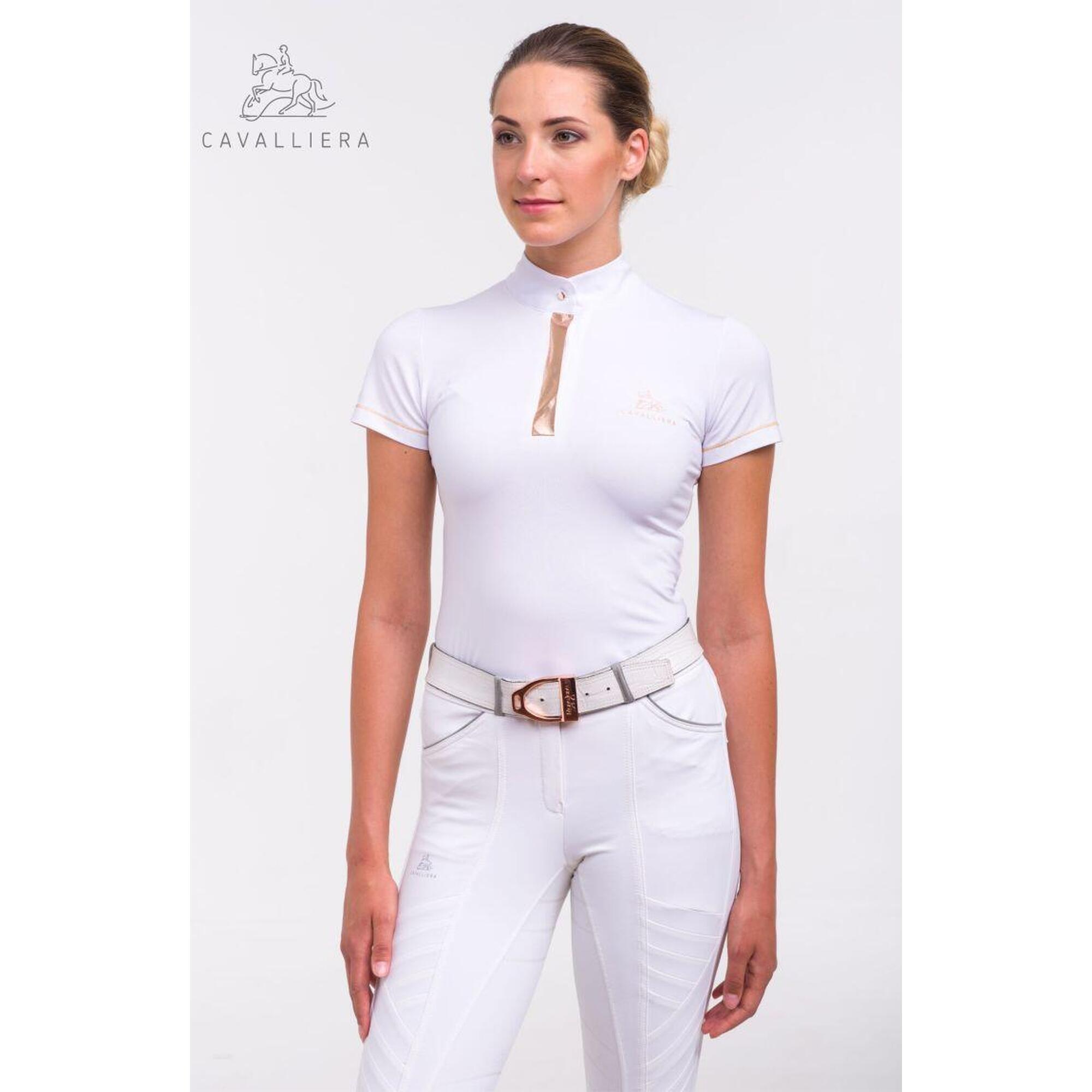 Turniershirt ROSE GOLD - Kurzarm. Technische Reitsportbekleidung