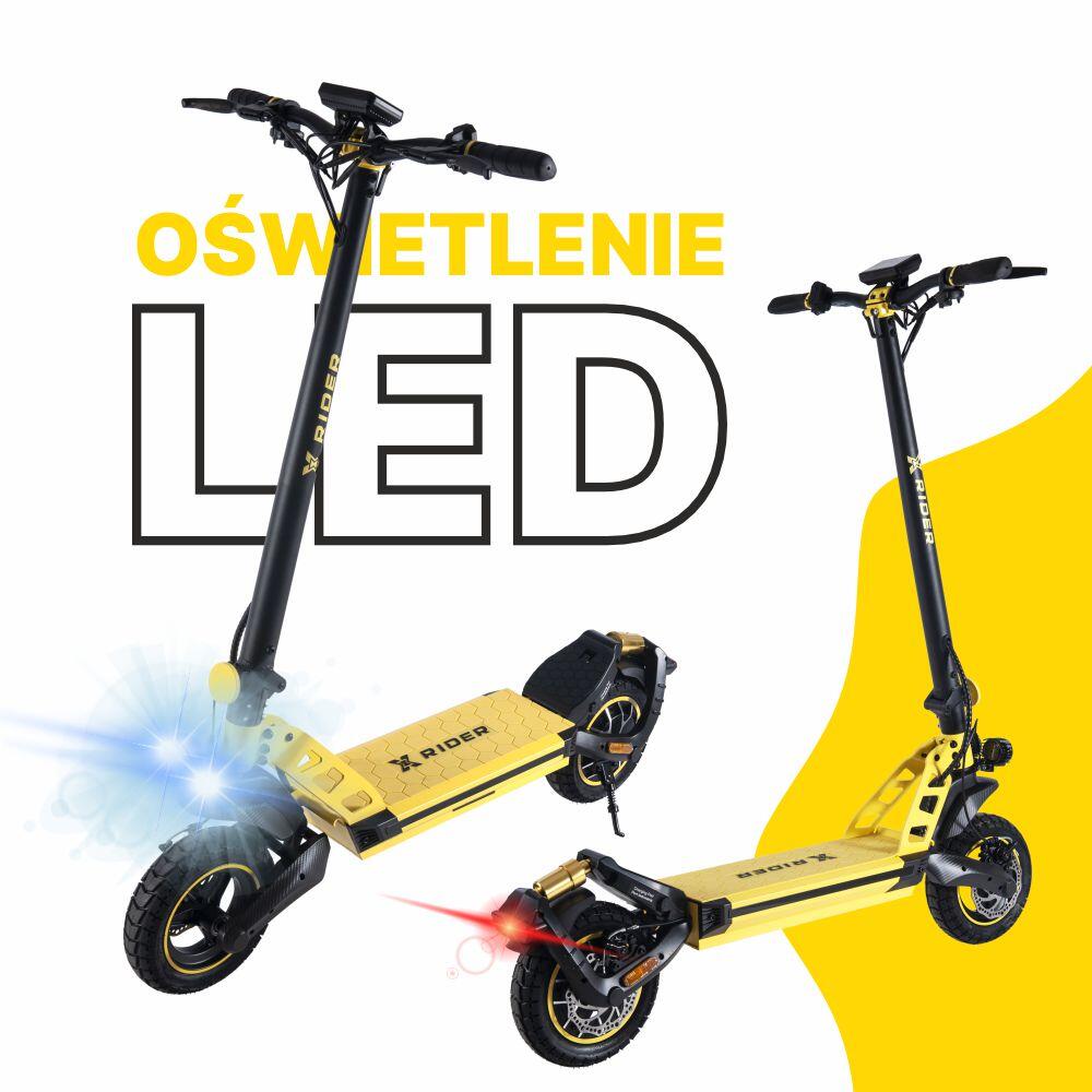 Hulajnoga elektryczna XRIDER F10 Aplikacja KERS 1400W PEAK bateria DMEGC 18.2ah 5/7