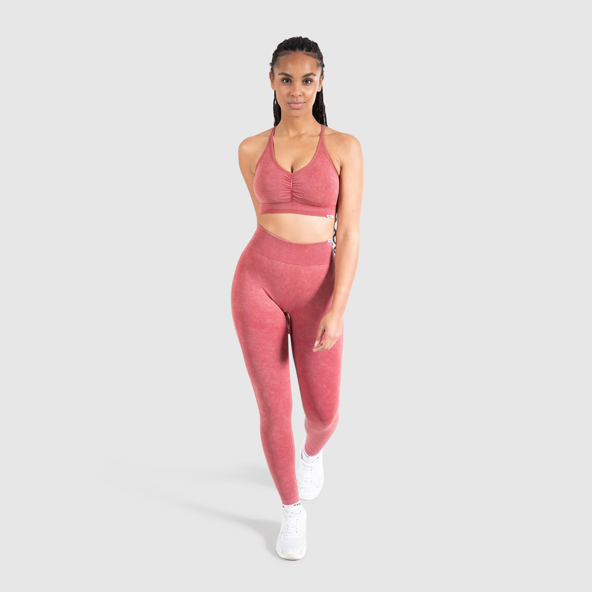 Damen Sport BH Batik Scrunch Rot 3/6