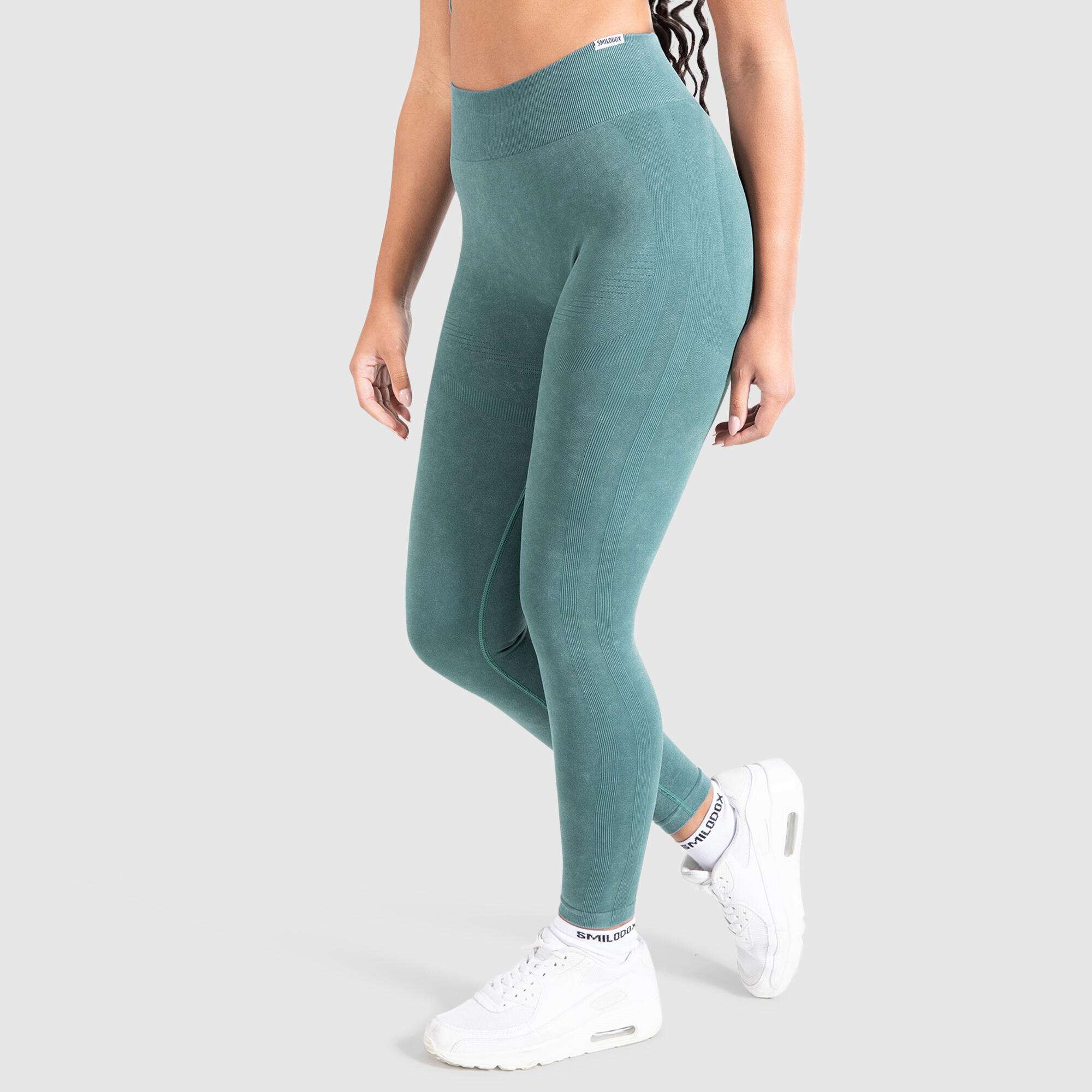 Damen Leggings Batik Scrunch Dunkelgrün 2/6
