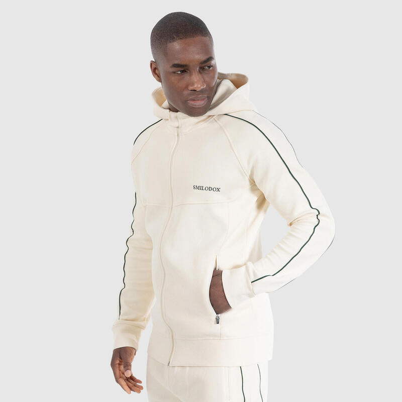 Herren Zip Hoodie Henri Creme