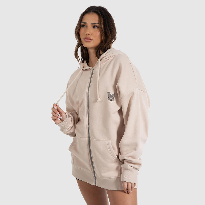 Damen Zip Hoodie Payton Hellbraun