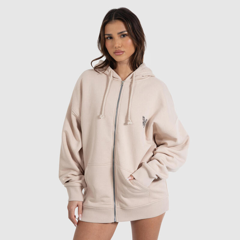 Damen Zip Hoodie Payton Hellbraun