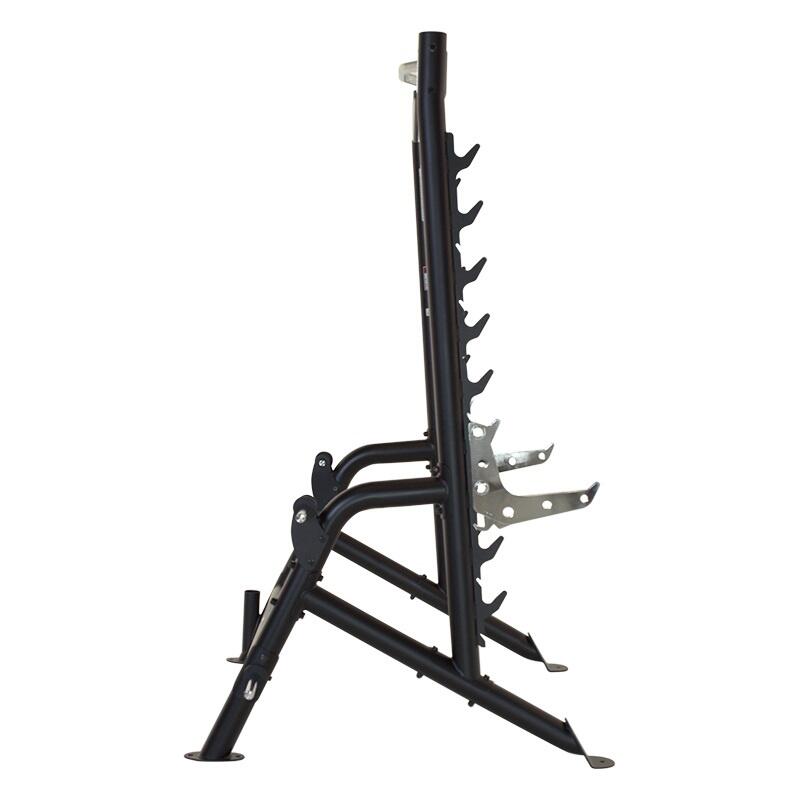 Rack à squat avec barre de traction - noir