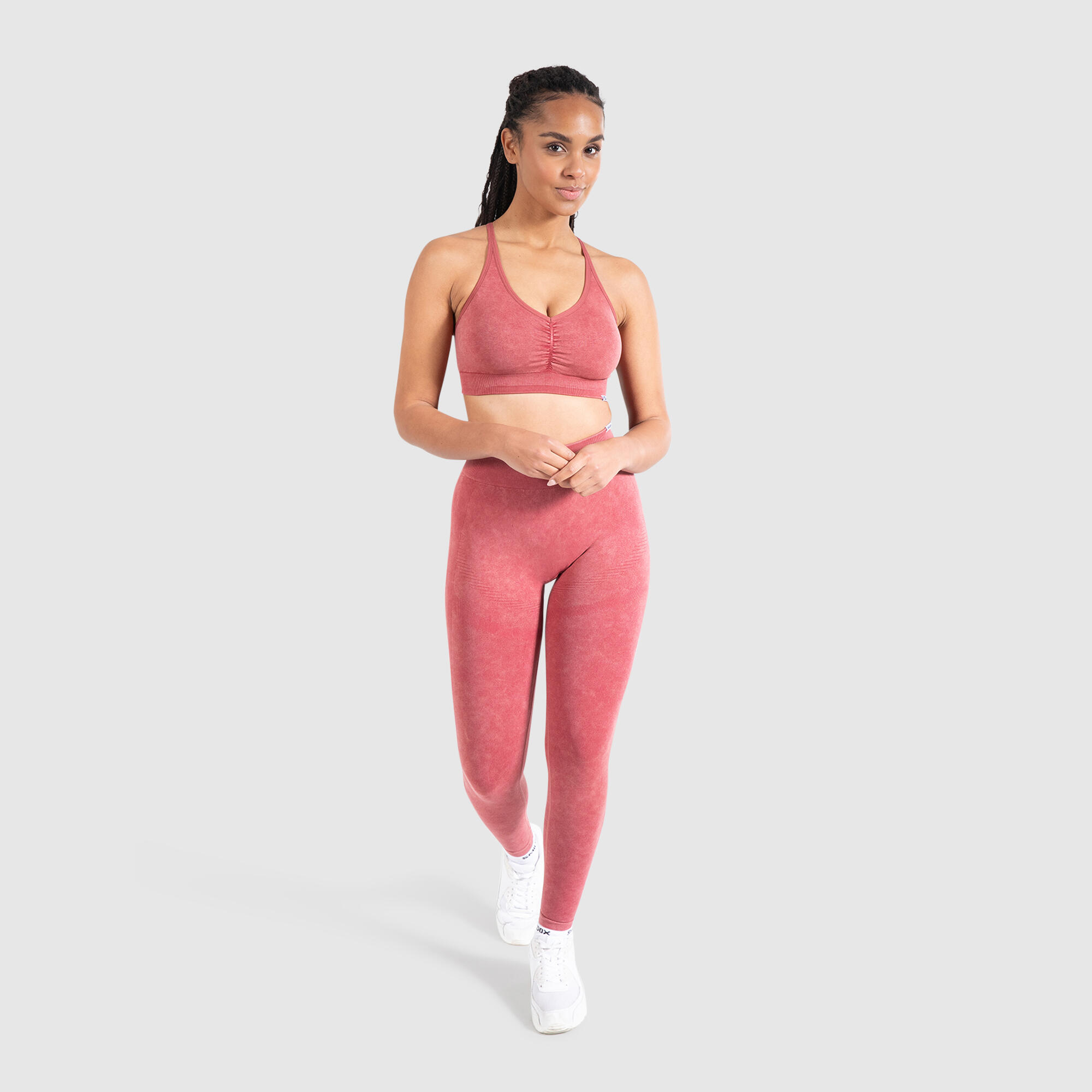 Damen Leggings Batik Scrunch Rot 3/6