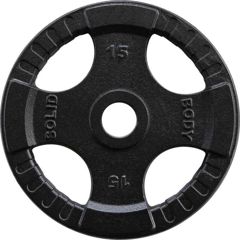 Body-Solid Olympic Hantelscheibe aus Gusseisen – 15 kg