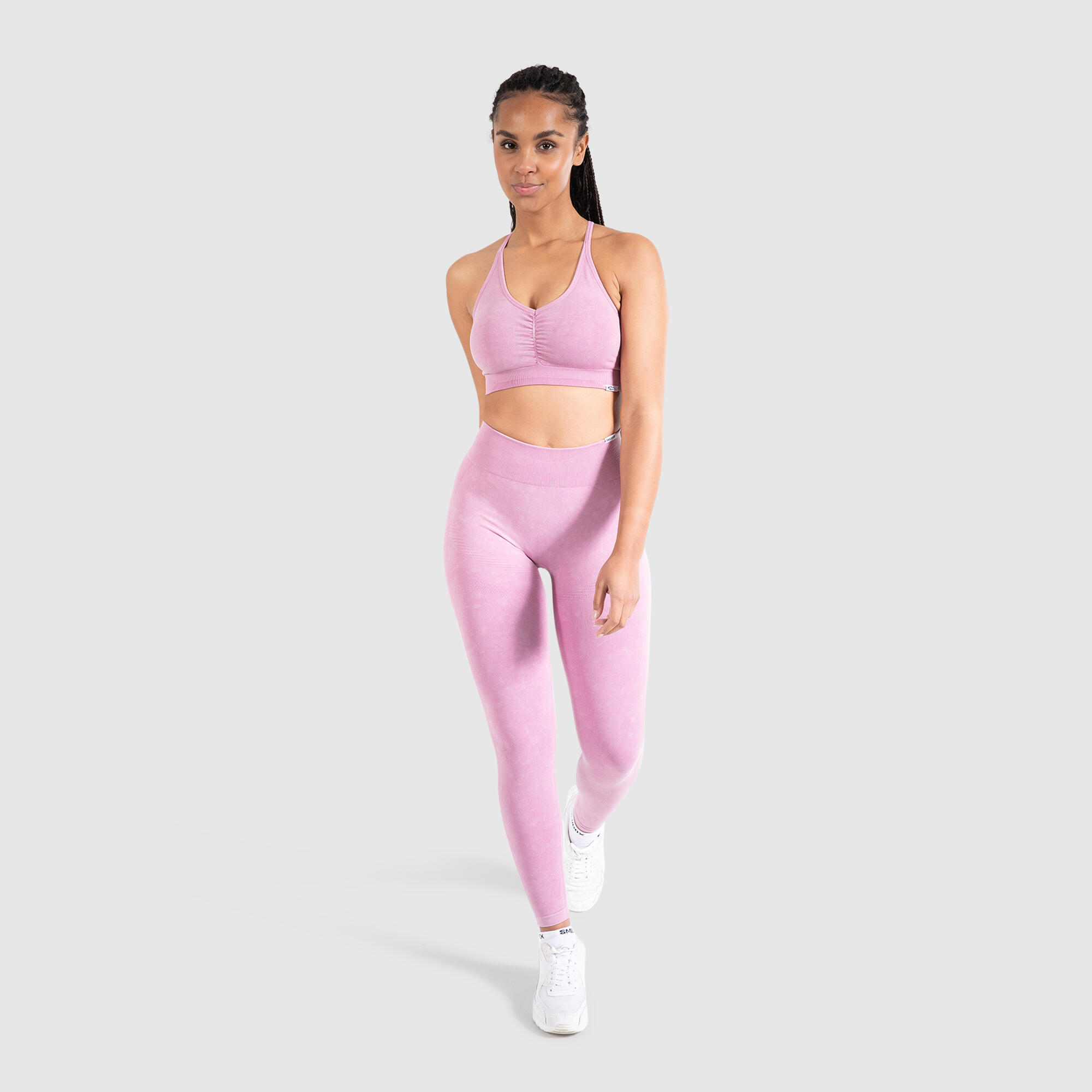Damen Leggings Batik Scrunch Rosa 3/5
