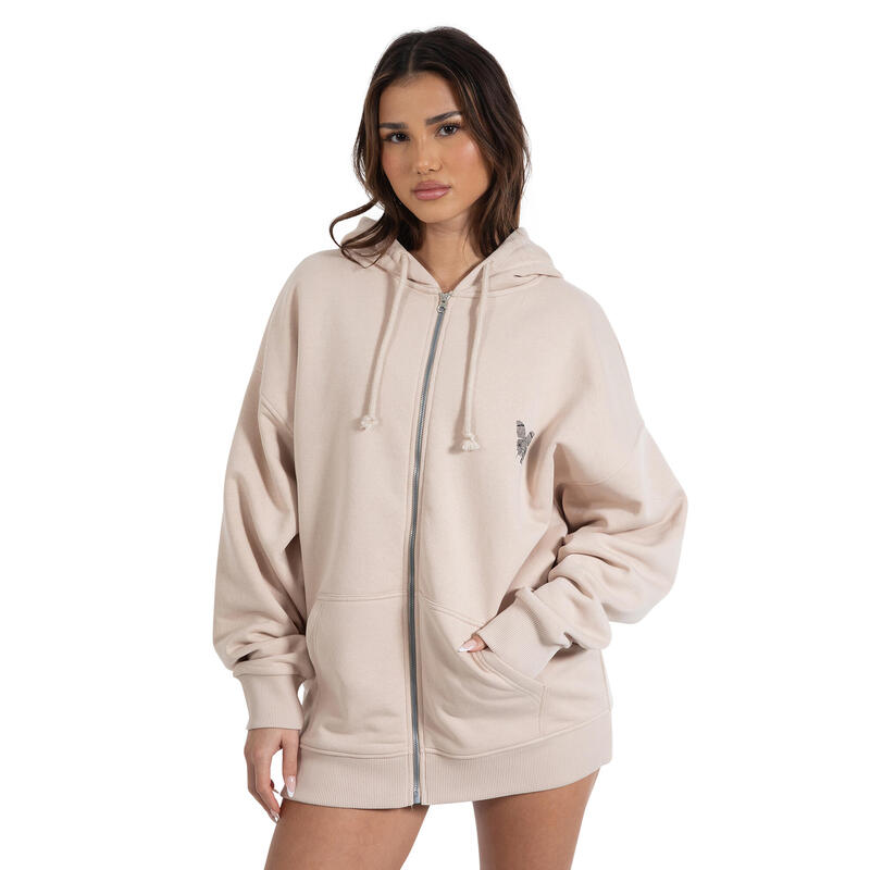 Damen Zip Hoodie Payton Hellbraun