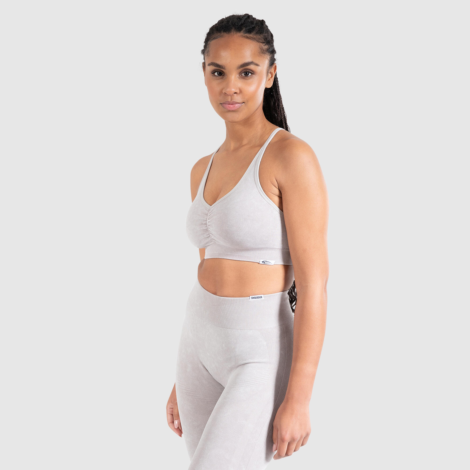 Damen Sport BH Batik Scrunch Beige 2/6