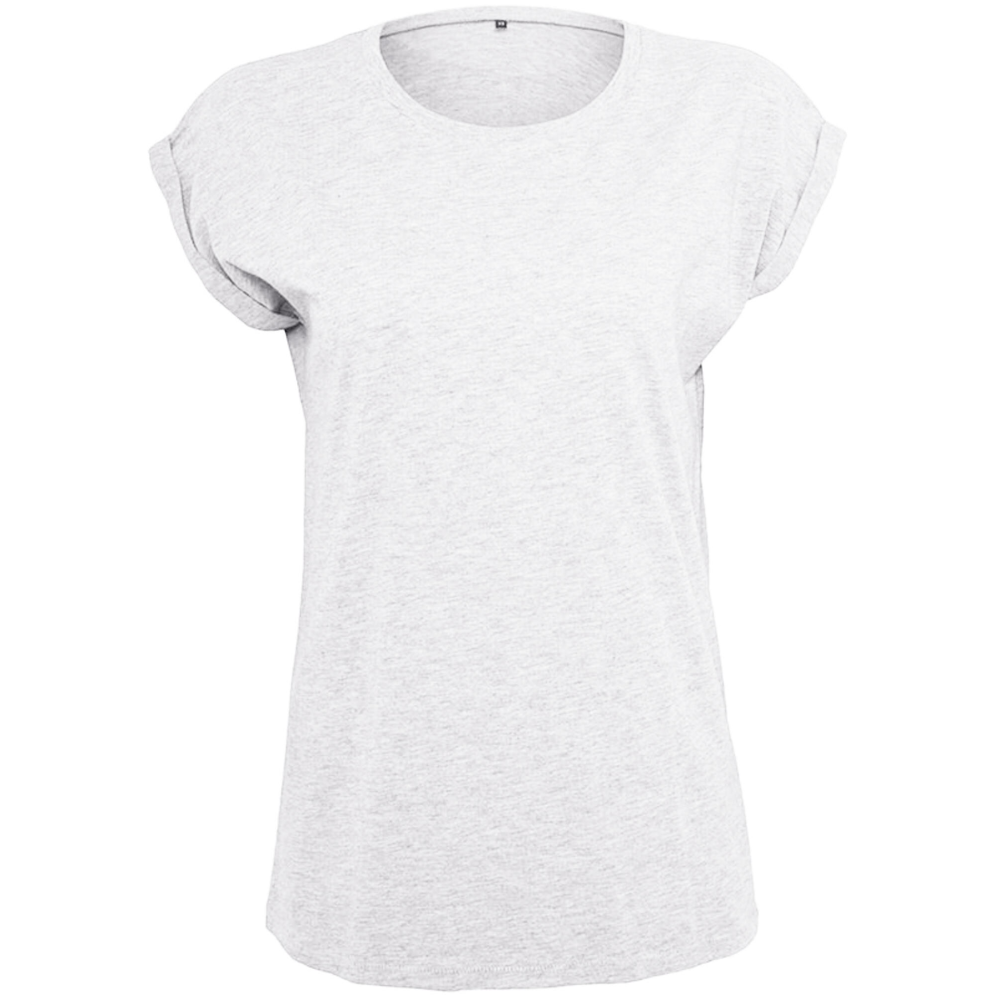 Build Your Brand Womens/Ladies Extended Shoulder T-Shirt
