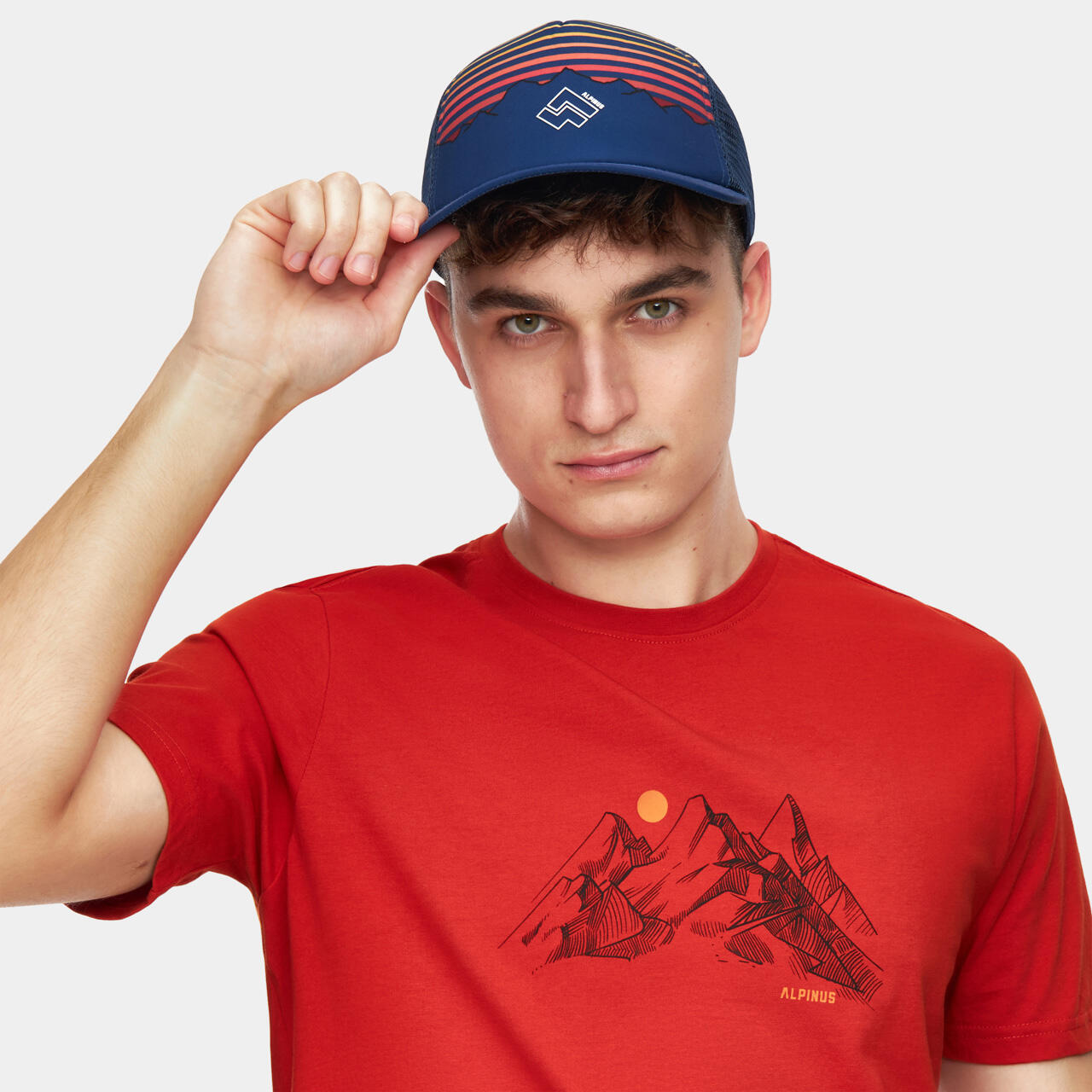 Alpinus - Casquette De Randonnée Alpinus Utah - Casquette - Bleu|multicolore|orange - 44 L - Decathlon