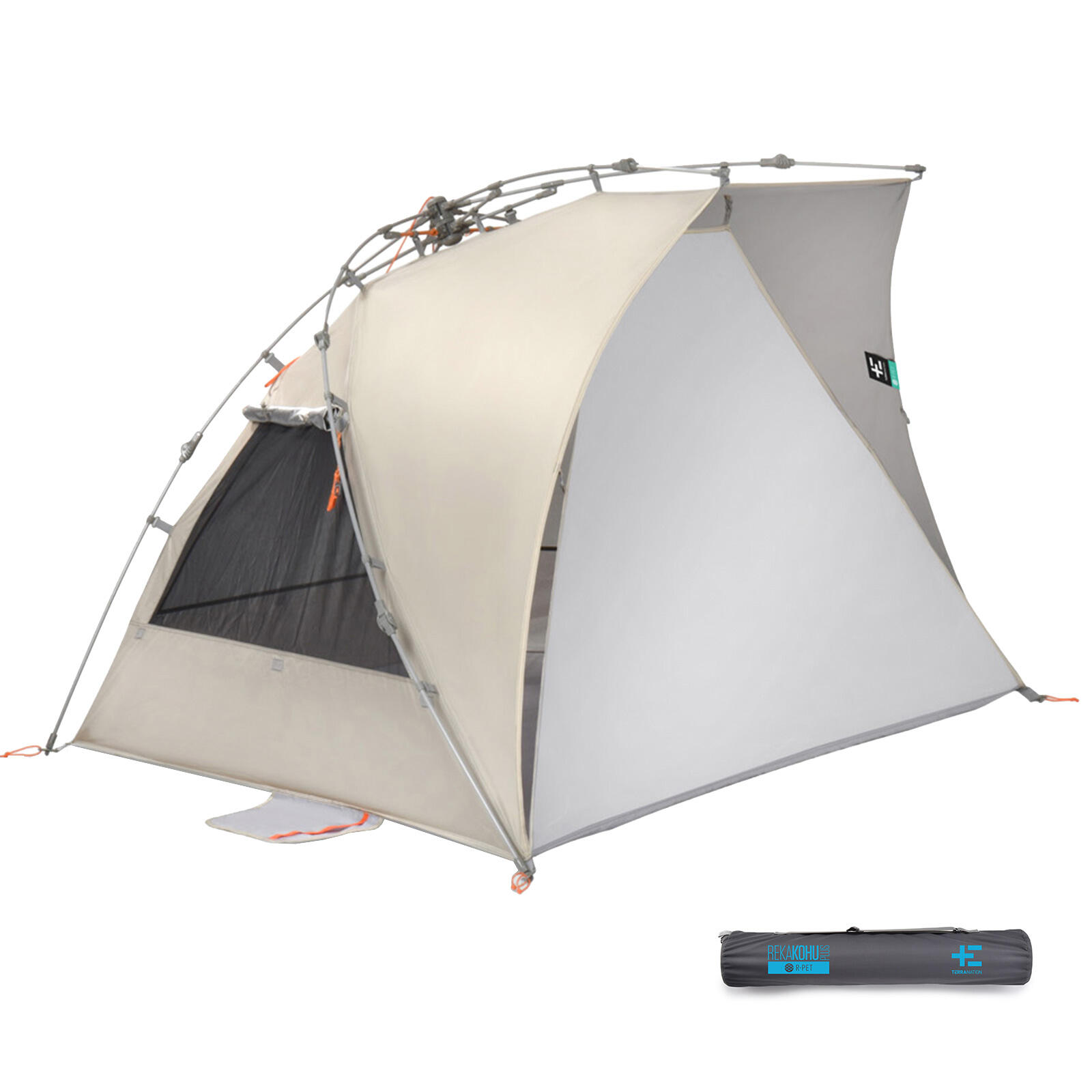 Terra Nation - Mousseline De Plage Reka Kohu Plus Automatique Secondes Tente Upf50 Recyclé - Abris - Marron|vert - Taille Unique - Decathlon