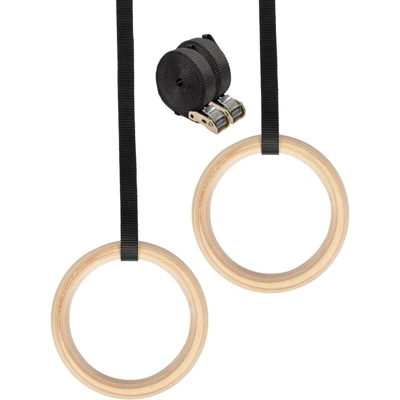 VirtuFit Houten Gym Ringen - Inclusief straps