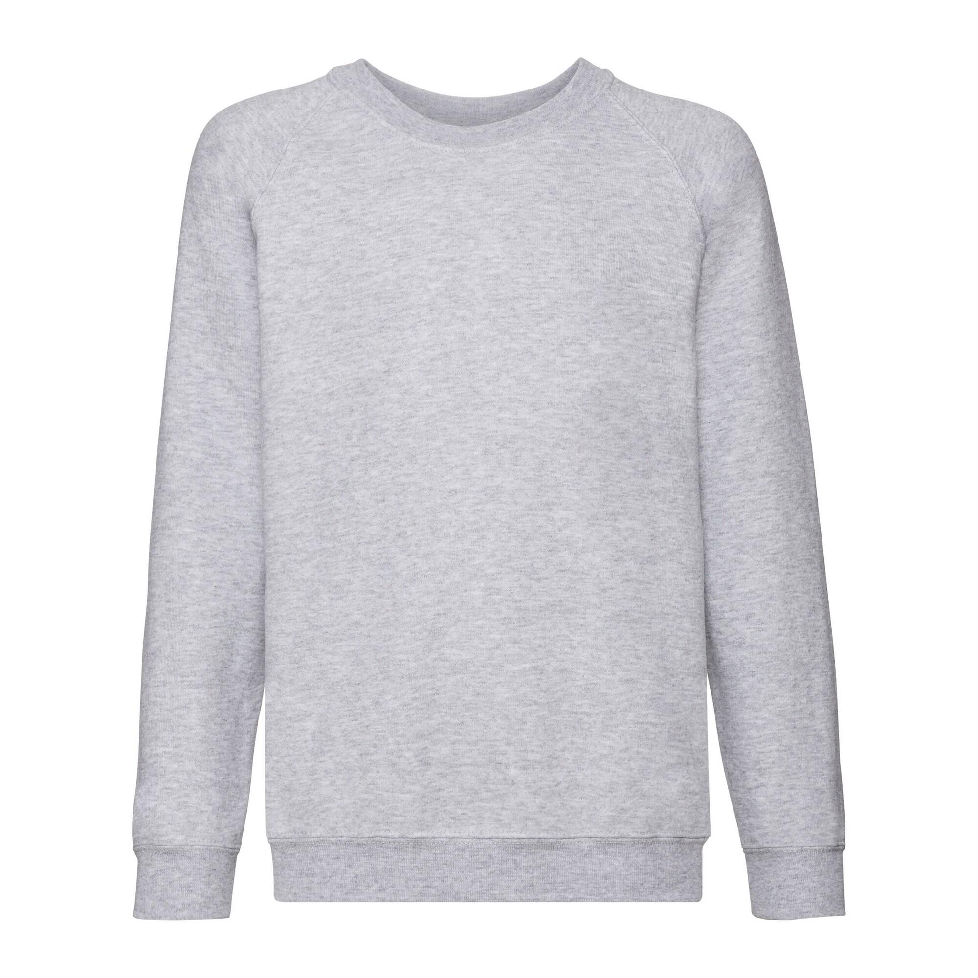 Fruit of the Loom Childrens/Kids Classic Heather Raglan Sweatshirt