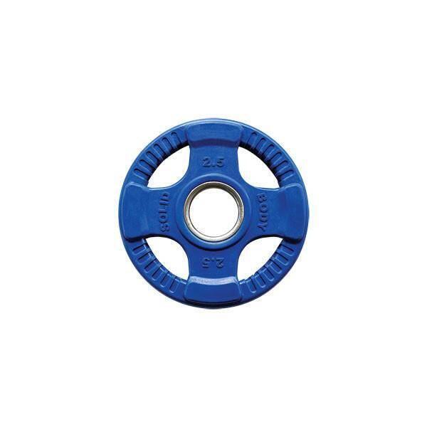 Plaque de poids en caoutchouc olympique de couleur Body-Solid - Bleu - 2,5 kg