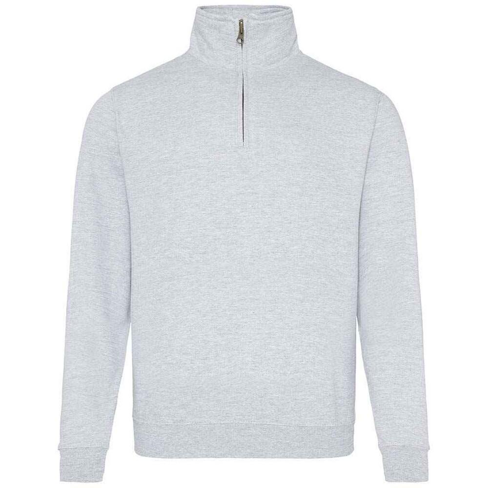 Awdis Mens Sophomore Heather Zip Neck Sweatshirt