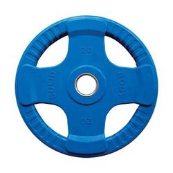Plaque de poids en caoutchouc olympique de couleur Body-Solid - Bleu - 20 kg