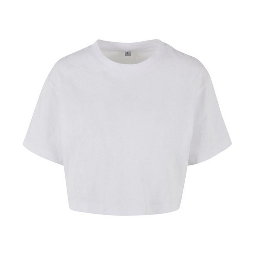 Build Your Brand Womens/Ladies Oversized Short-Sleeved Crop Top