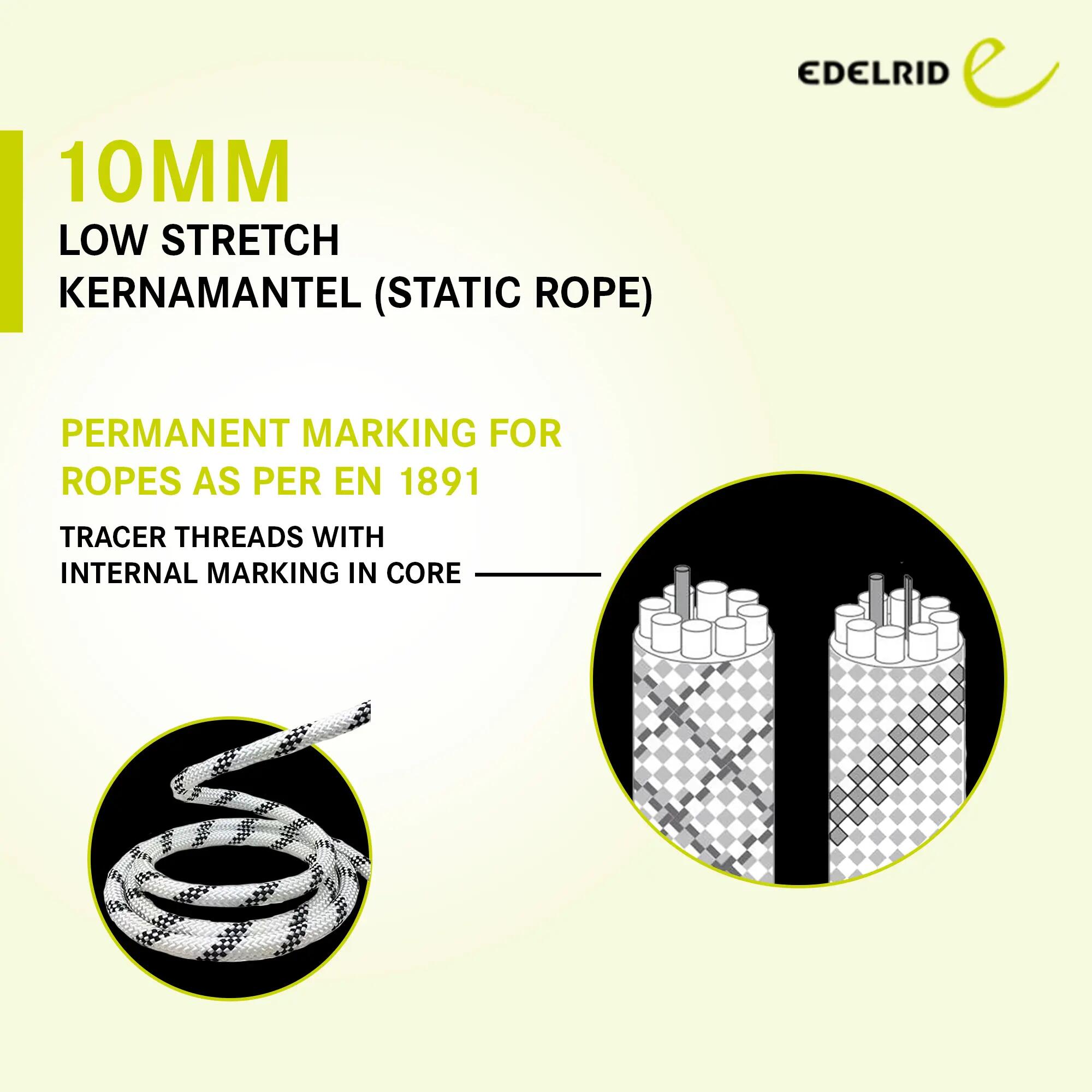 Static Climbing Rope Performance 10mm (100mtr) - Snow -  2